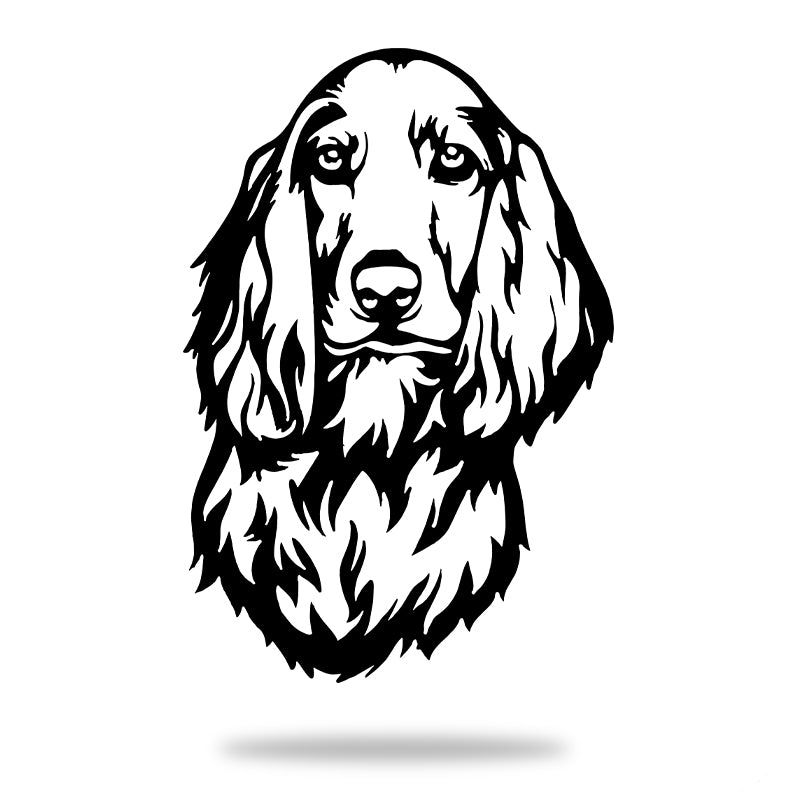 Cocker Spaniel Dog Rustic Garden Art Sculpture Dog House Sign Metal Wall Art