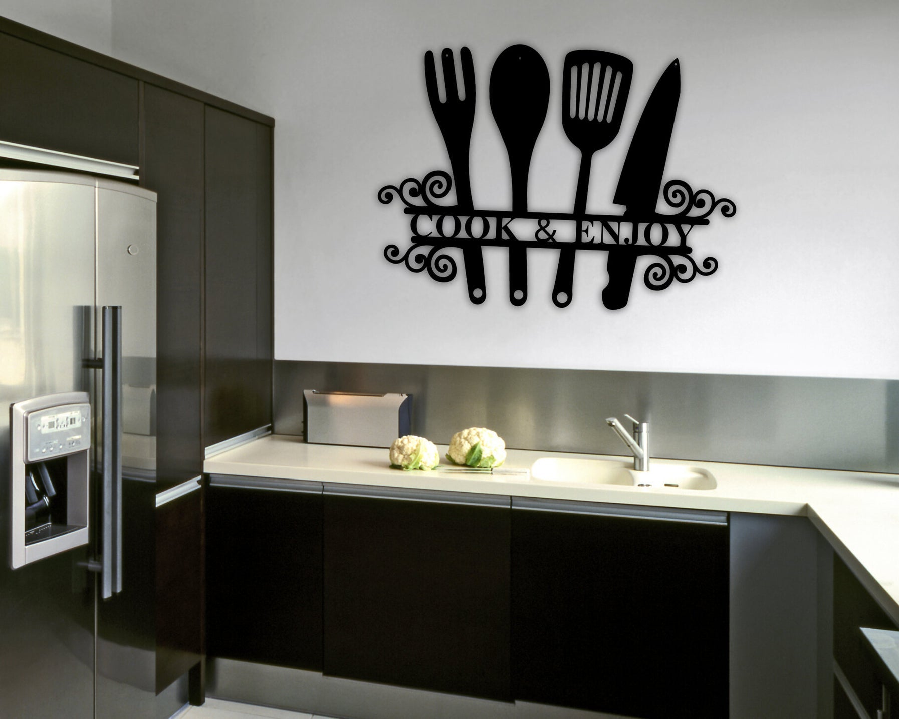 Cook & Enjoy Customized Kitchen Metal Wall Art