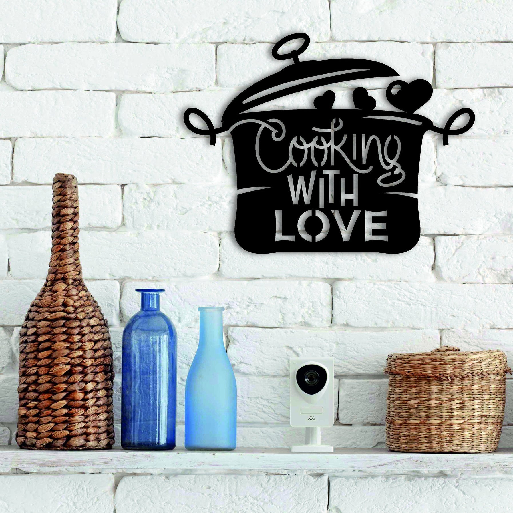 Cooking With Love Mood Kitchen Wall Decor Metal Wall Art