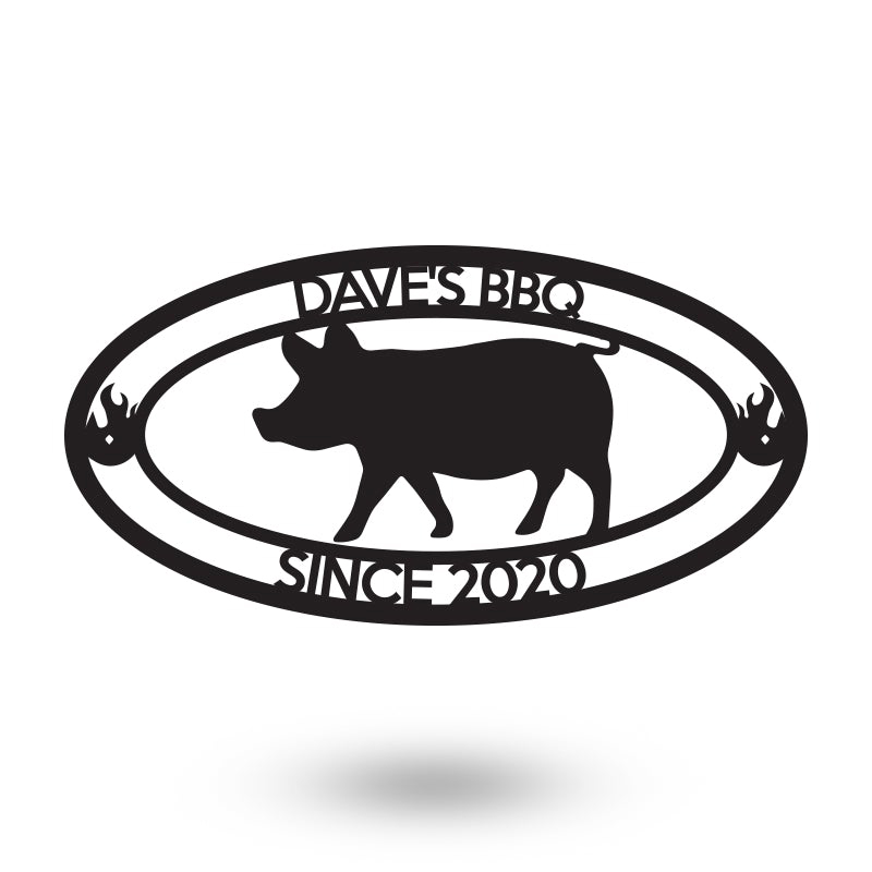 Custom Bbq Barbecue Grill Metal Wall Art