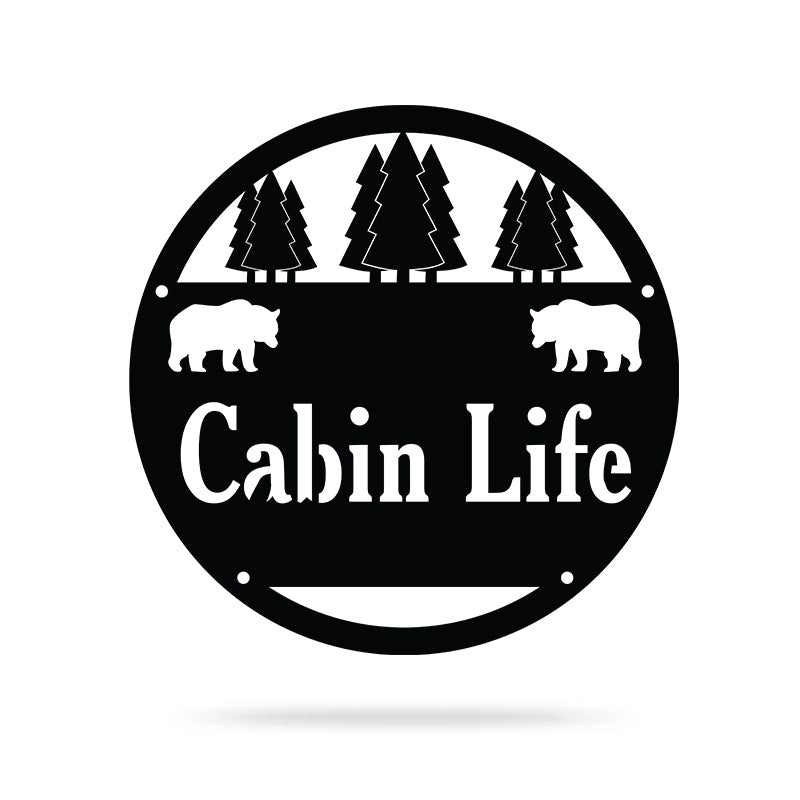 Custom Camping Bear Personalized Bear Metal Wall Art