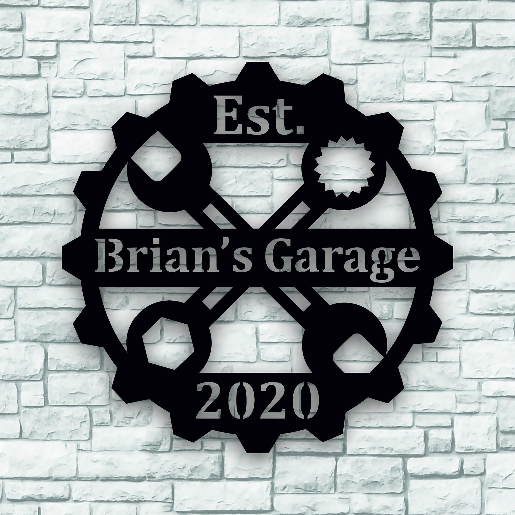 Custom Garage Sign Metal Wall Art