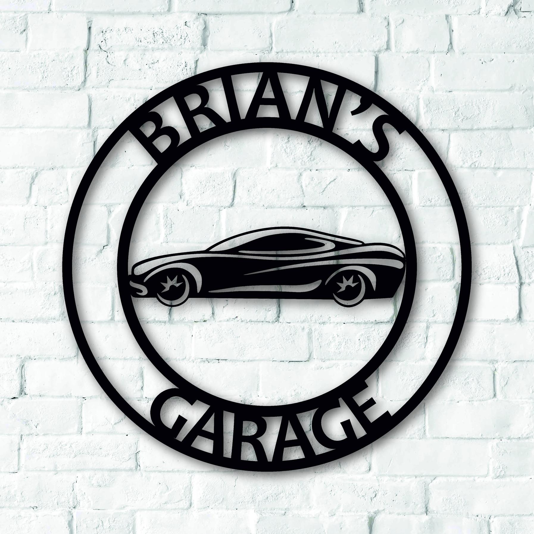 Custom Garage Sign Metal Wall Art