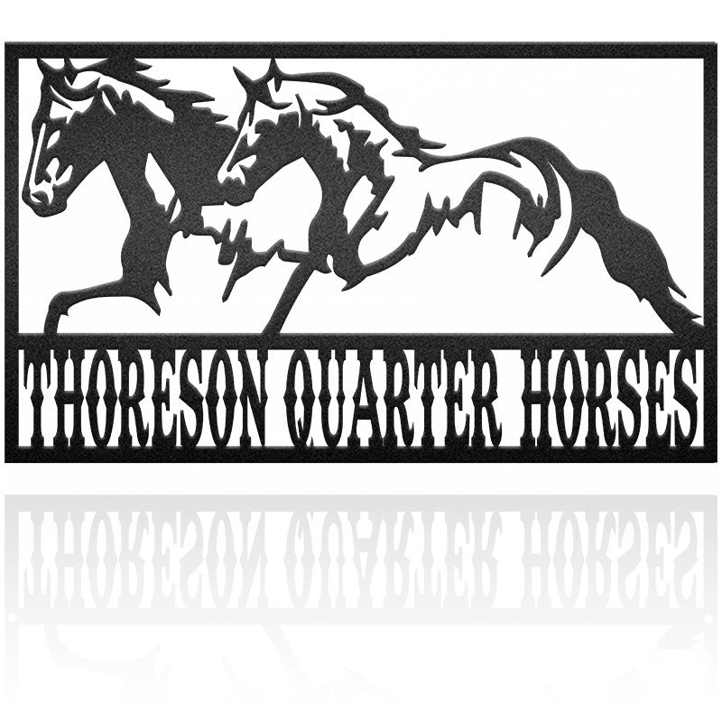 Custom Horse Decor Personalized Horse Metal Wall Art