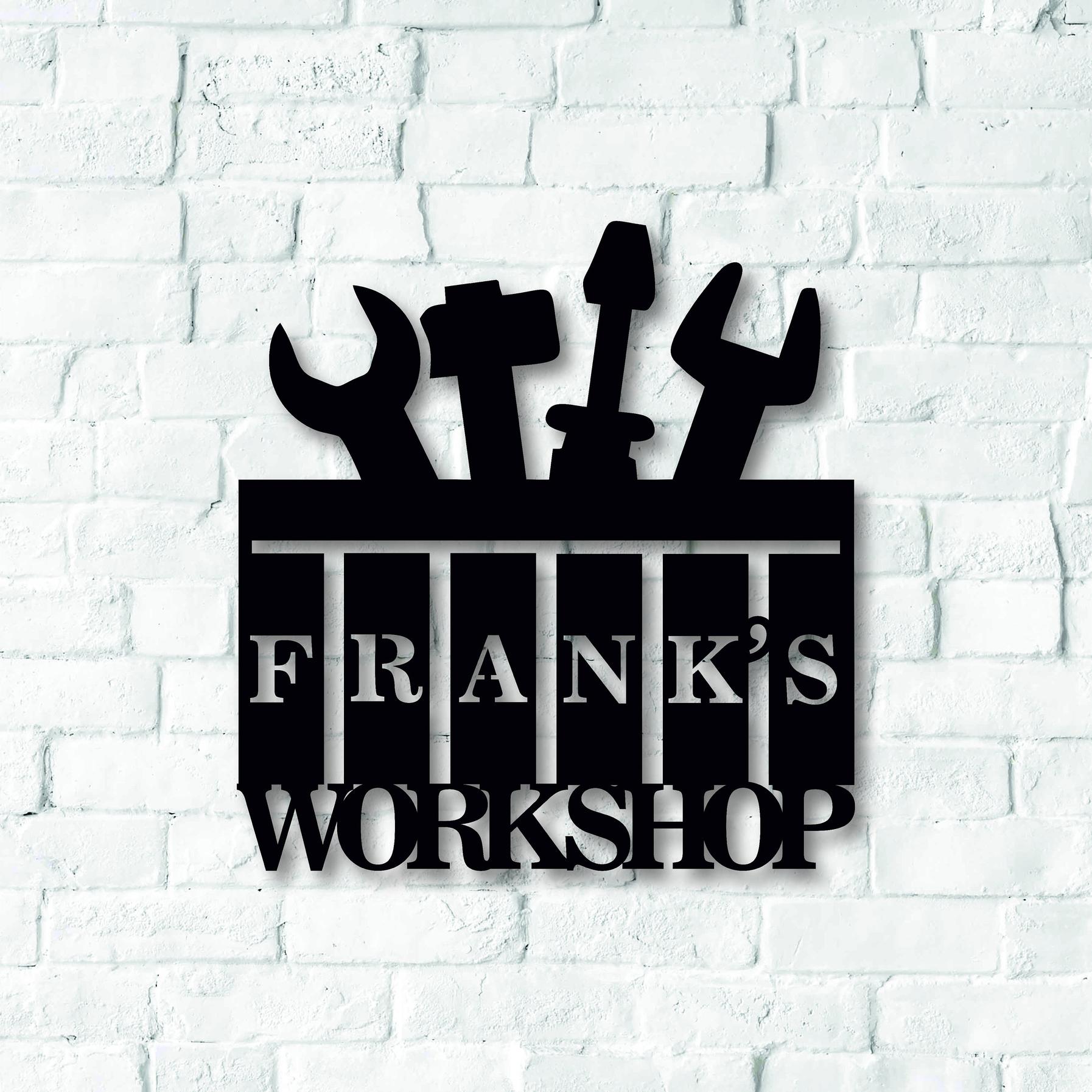 Custom Workshop Name Metal Wall Art