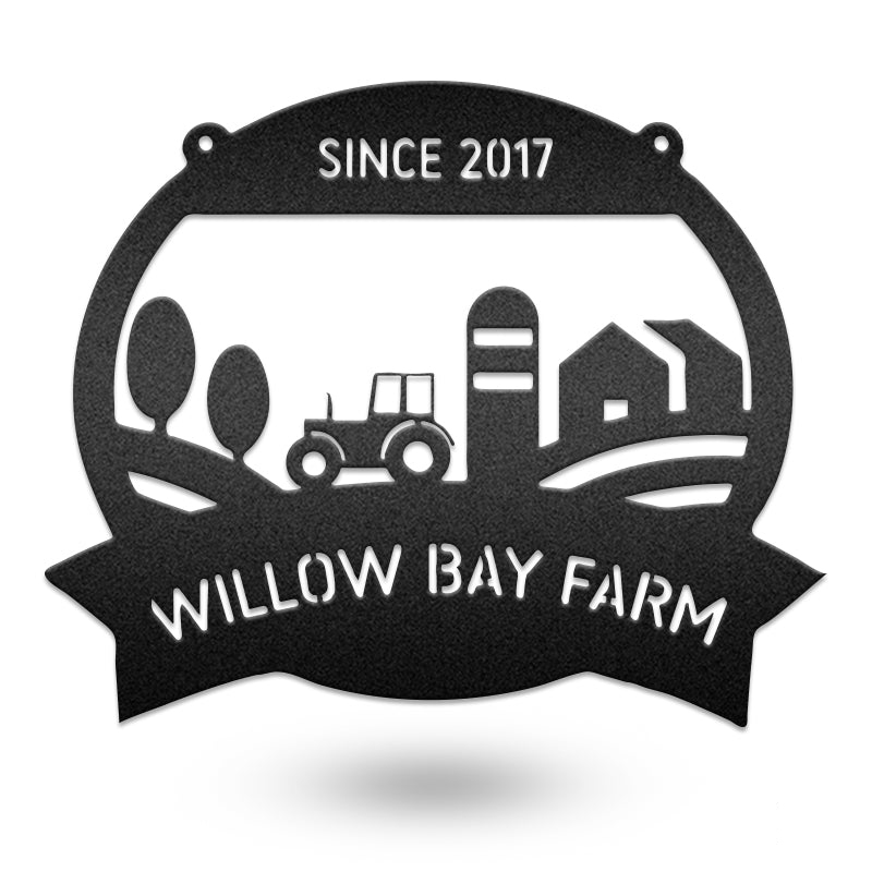 Customize Farm Family Welcome Sign Metal Wall Art Decor