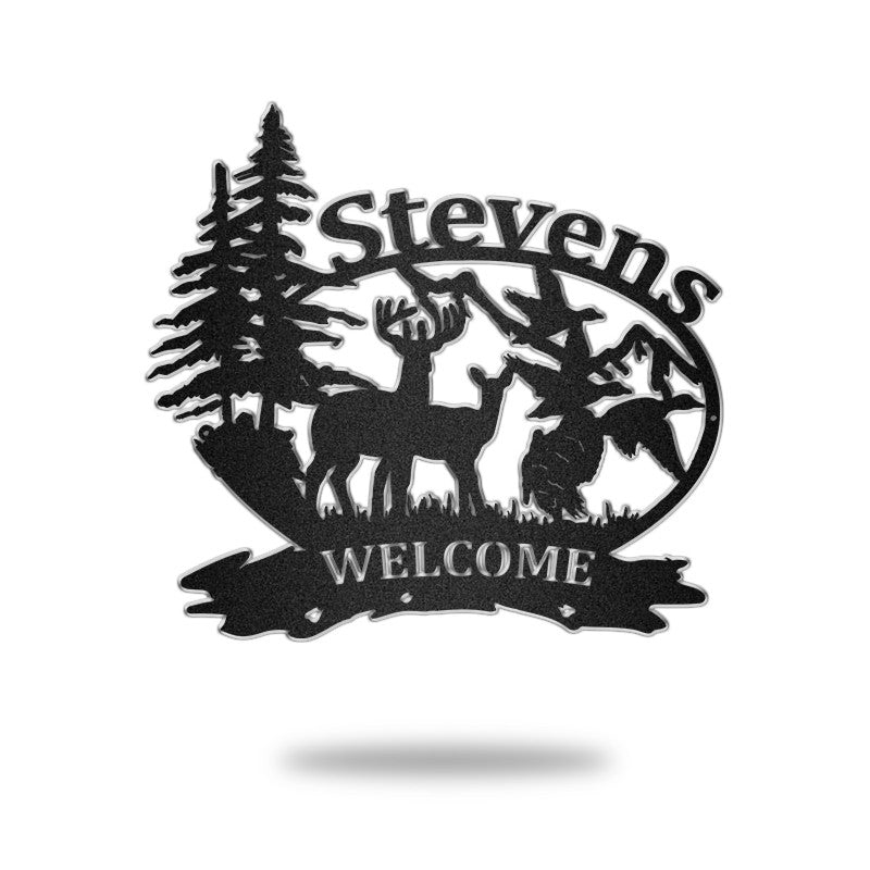 Deer Duck And Turkey Custom Metal Hunting Sign Metal Wall Art