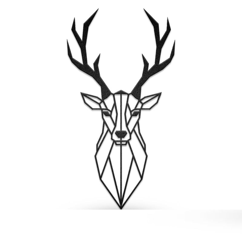 Deer Geometric Metal Wall Art