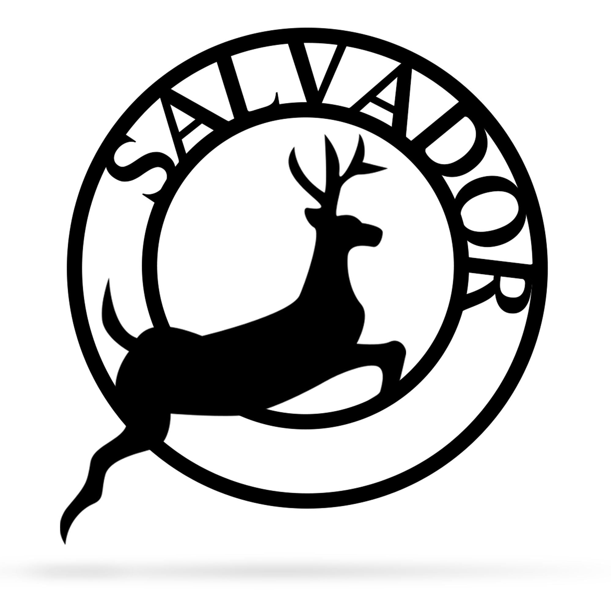 Deer Monogram Custom Metal Hunting Sign Metal Wall Art