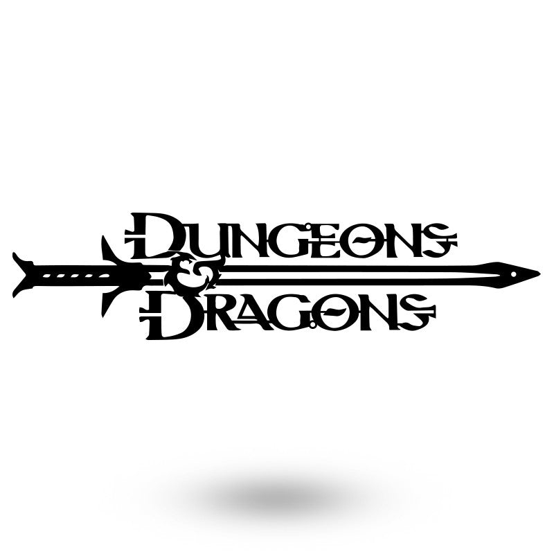 Dragon And Dugeons Sword Metal Wall Art