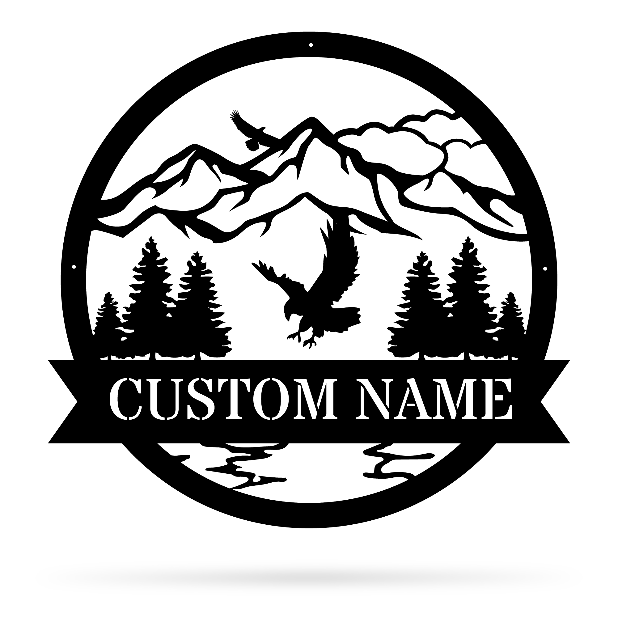 Eagle Valley Monogram Metal Wall Art