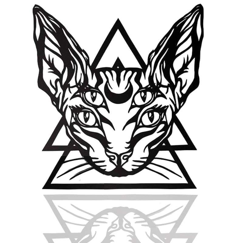 Egyptian Hairless Cat Sphynx Metal Wall Art