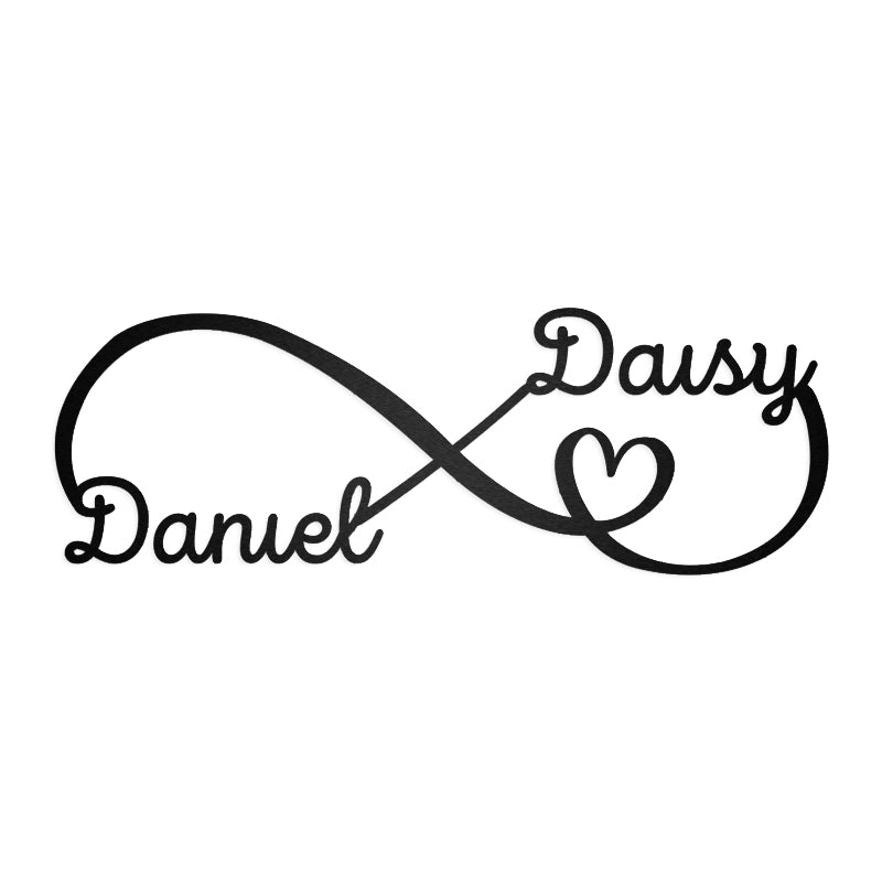 Infinity Heart Metal Wall Art