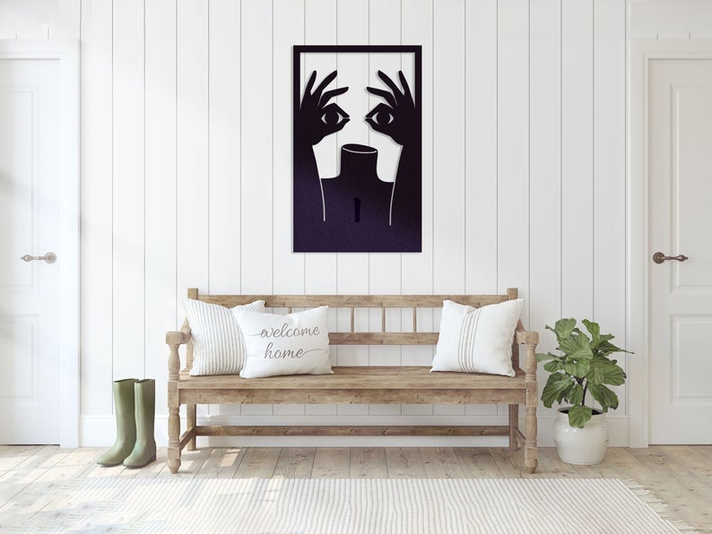 Eyes In My Hands Themed 7 Metal Wall Art