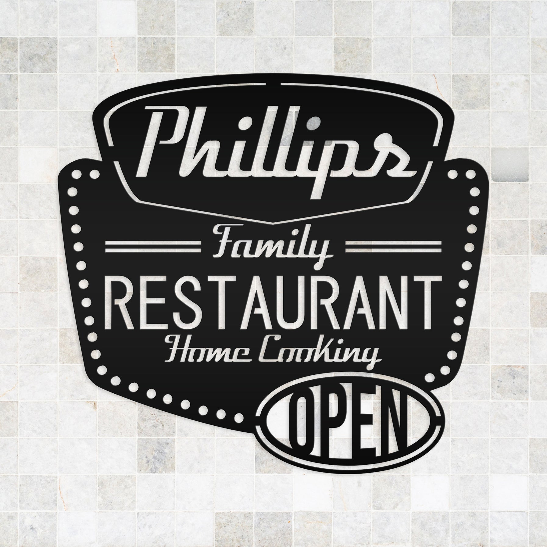 Customized Family Restaurant Kitchen Mother'S Day Metal Wall Art