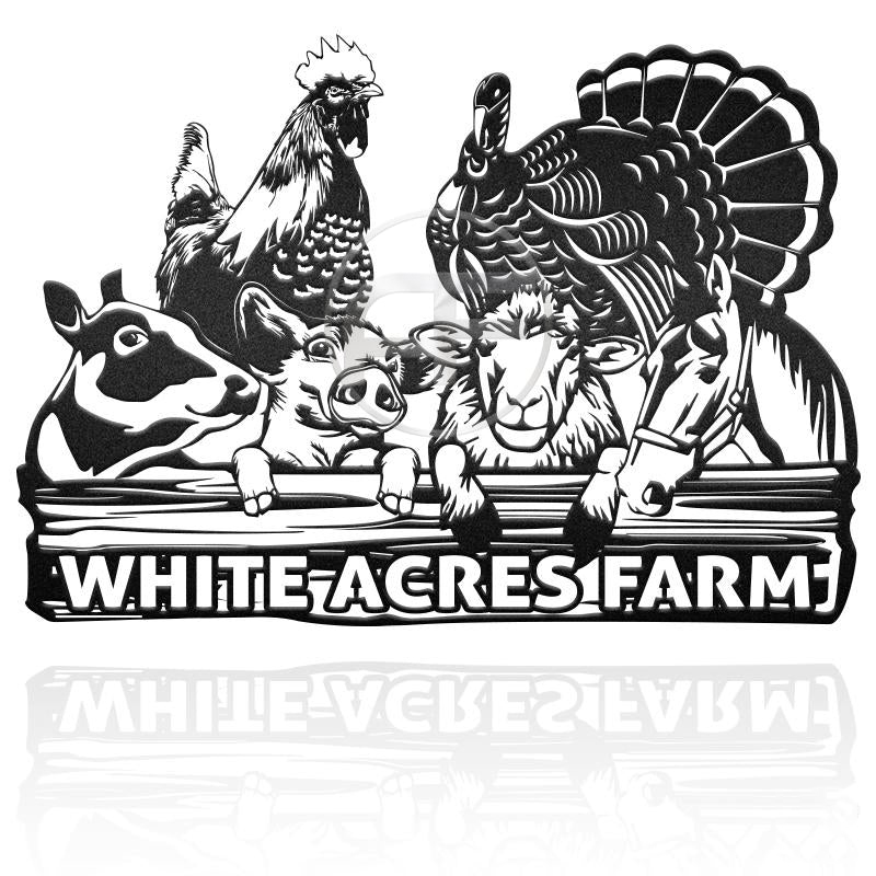 Farm Animals Metal Wall Art