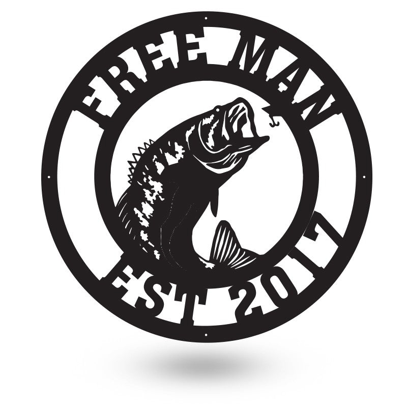 Fishing Custom Sign Trout Name Sign Metal Wall Art Decor