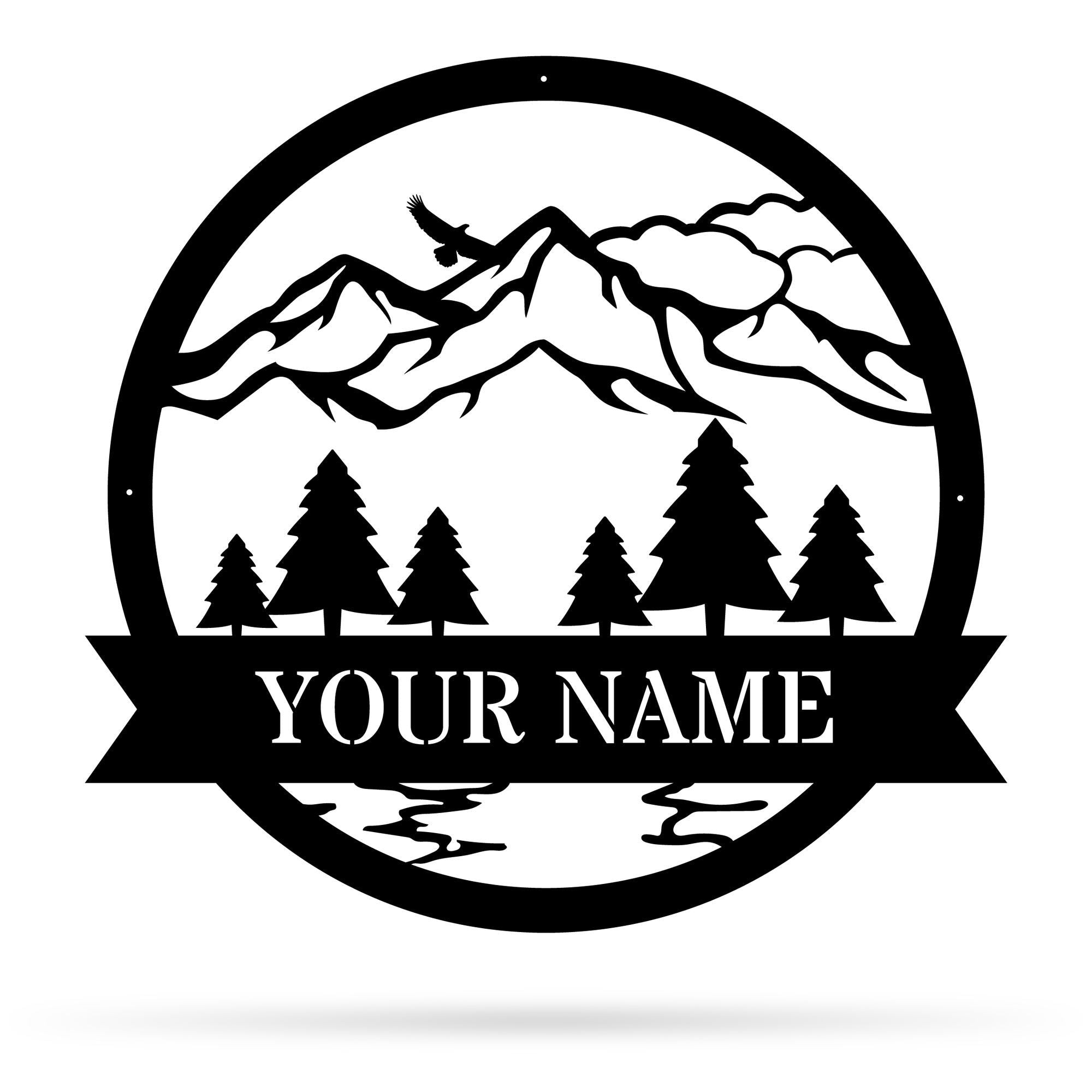 Forest Monogram Metal Wall Art