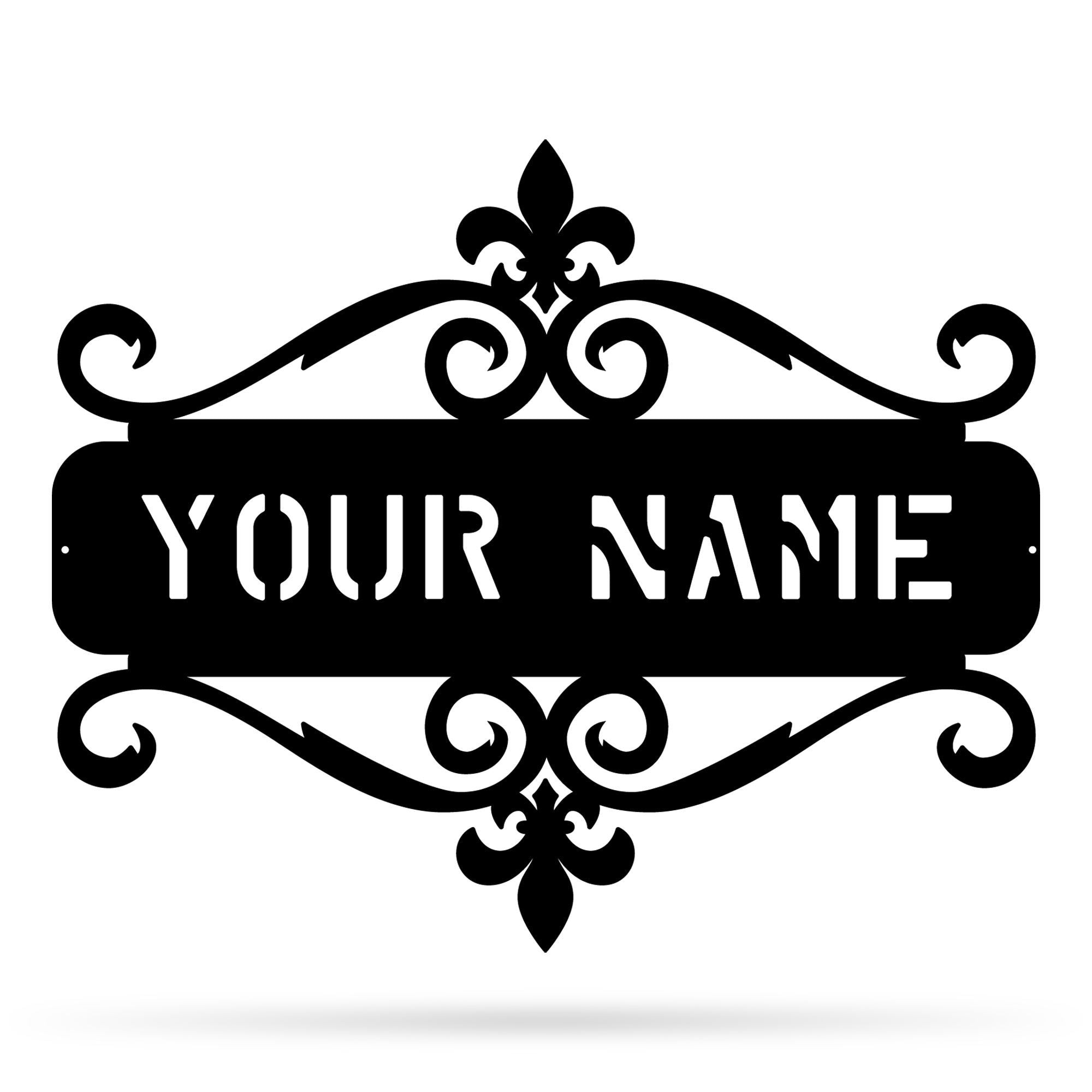 French Monogram Metal Wall Art