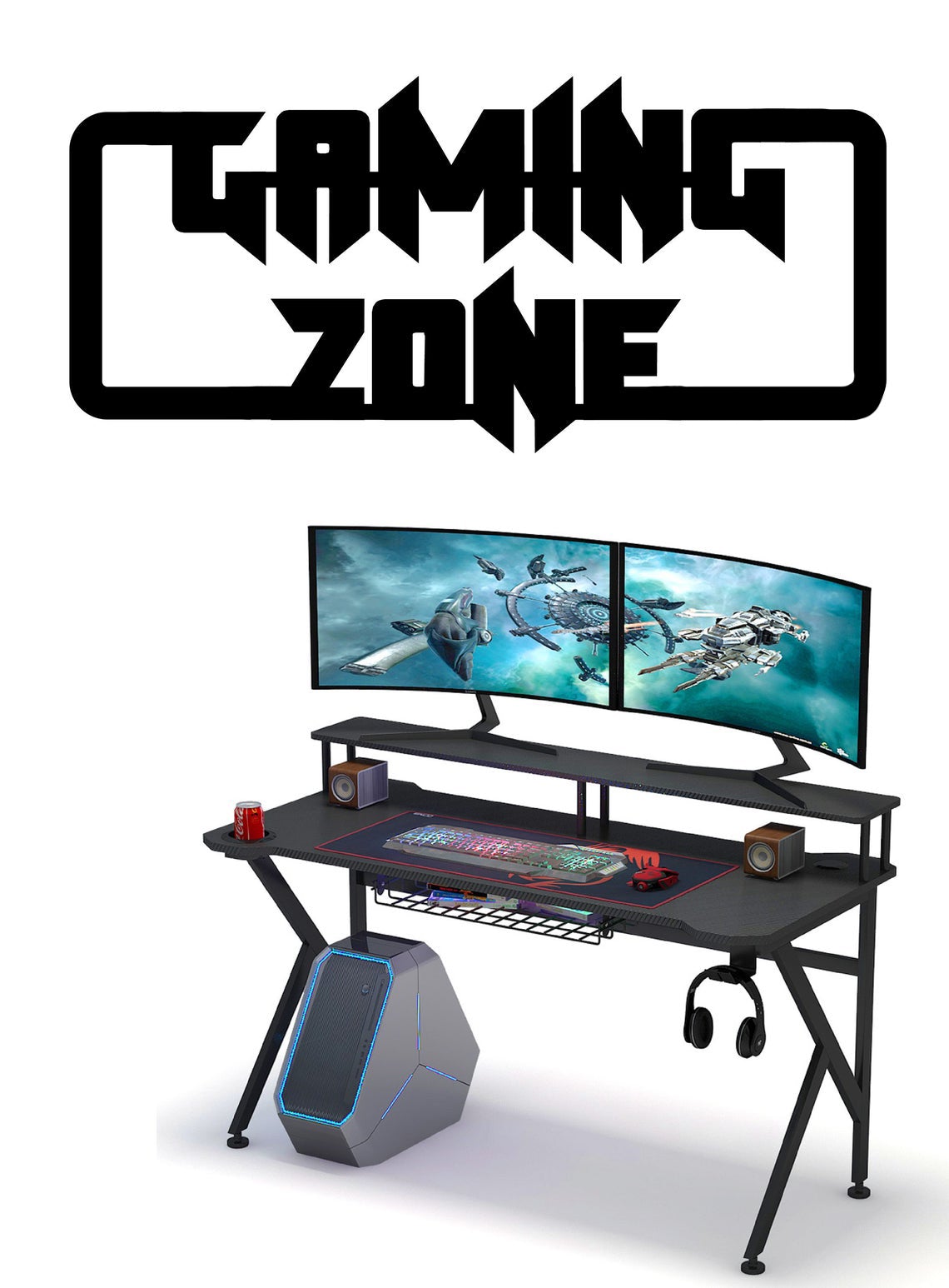 Gaming Zone Metal Wall Art