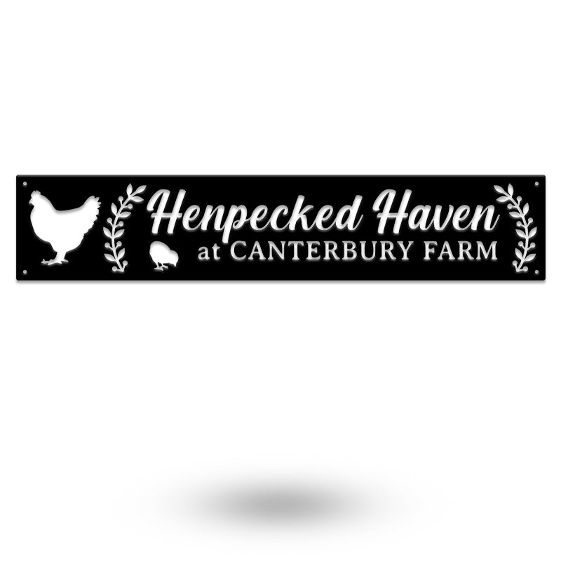 Henpecked Haven Custom Welcome Farm Sign Idea Metal Wall Art Decor