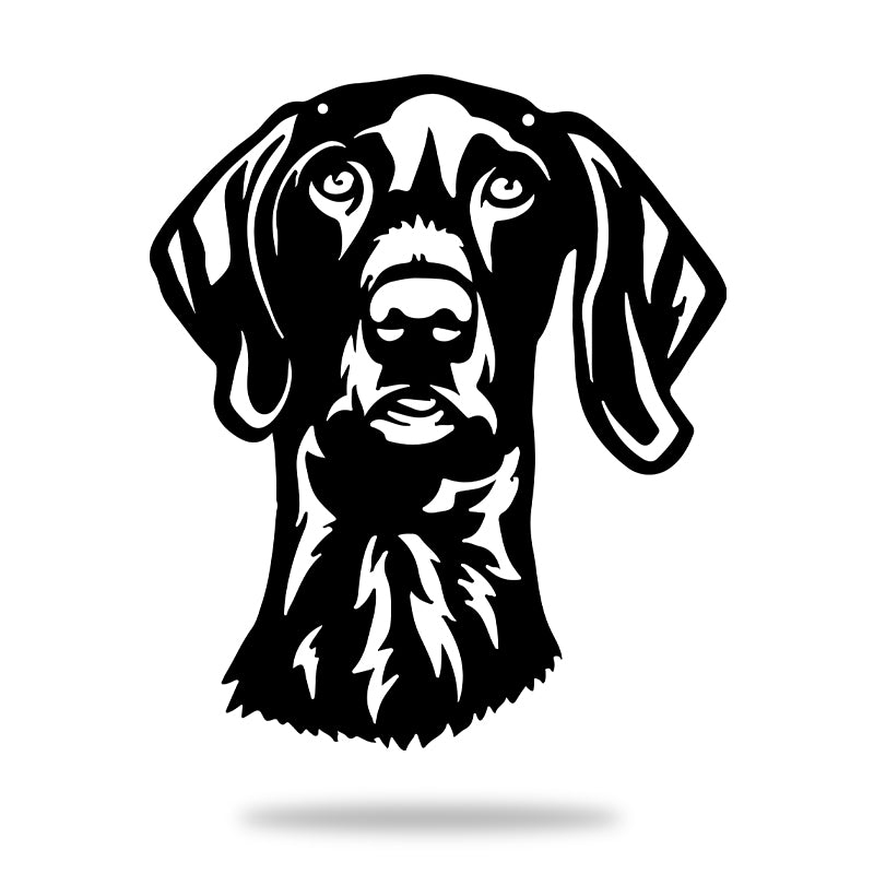 German Shorthaired Pointer Dog Rustic Garden Art Sculpture Sign Metal Wall Art