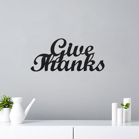 Give Thanks Metal Wall Art
