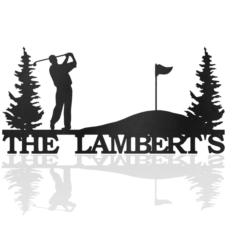 Golf Decoration 2 Metal Wall Art