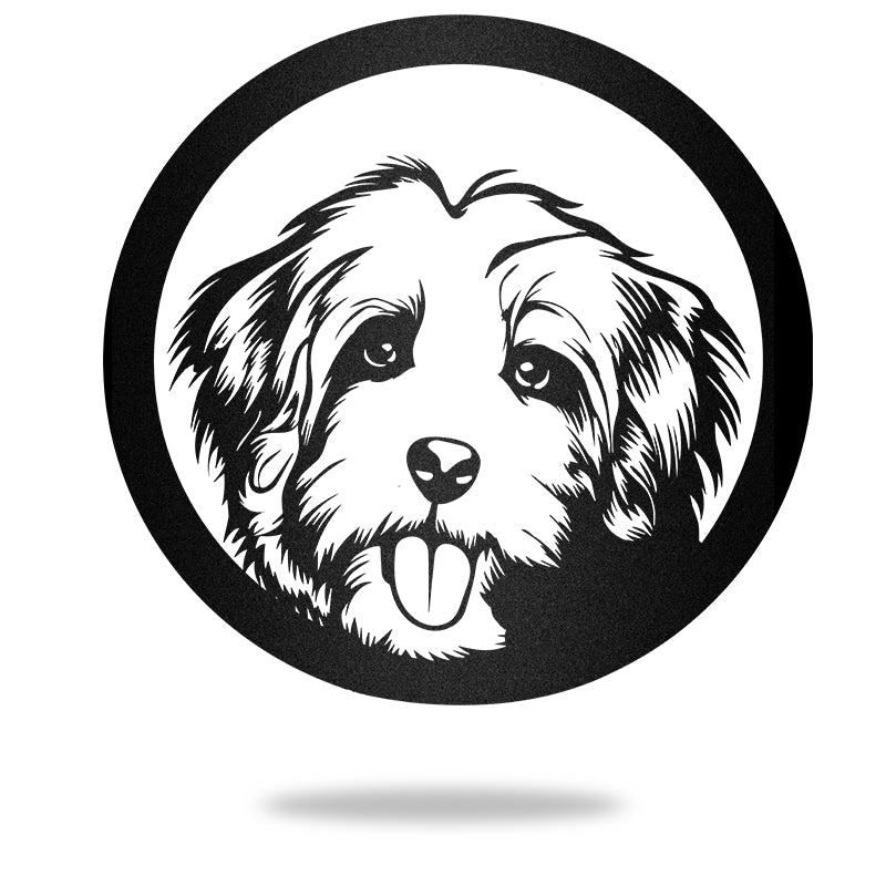 Havanese Guard Dog House Sign Metal Wall Art