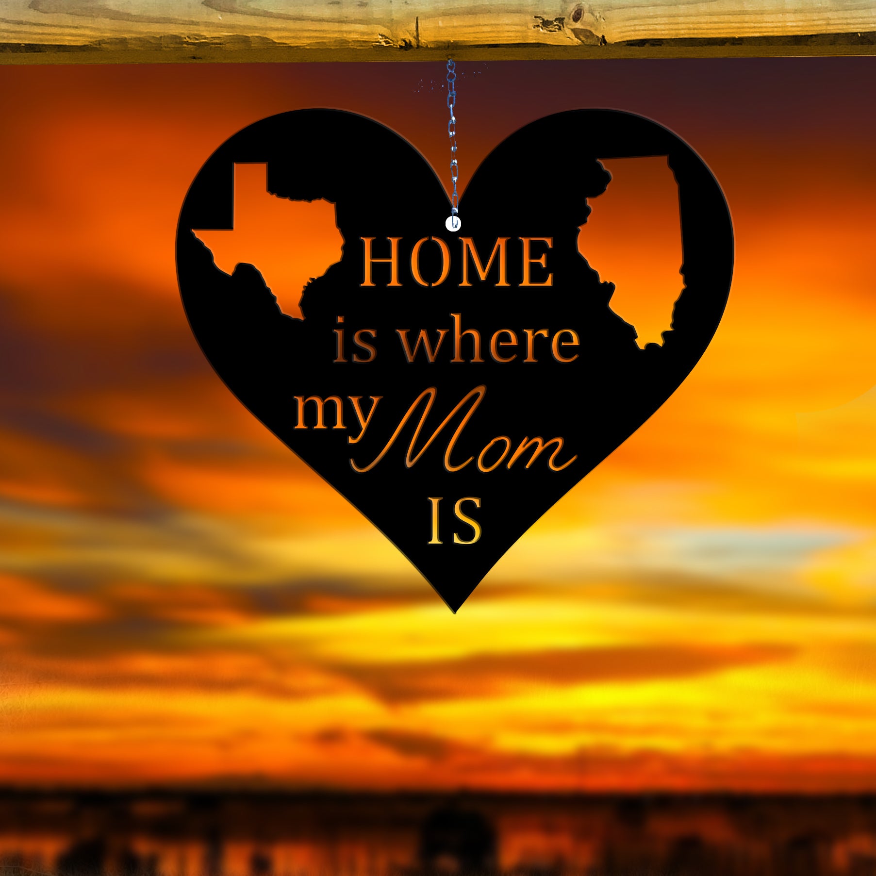 Home Is Where Mom Is Metal Wall Art