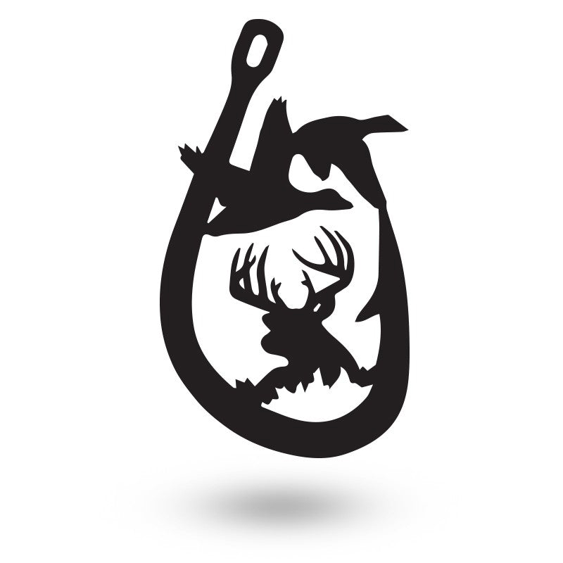 Hook Ducks Stag Sign Personalized Hunting Gifts Metal Wall Art