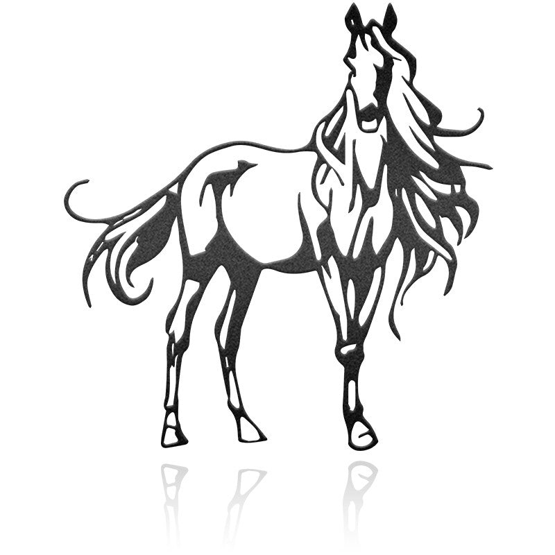 Horse Standing Personalized Horse Metal Sign Wall Art