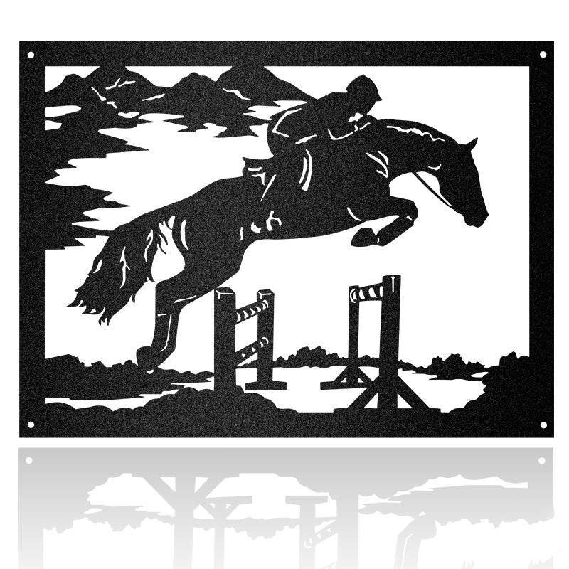 Horse Fence Art Personalized Metal Sign Wall Art