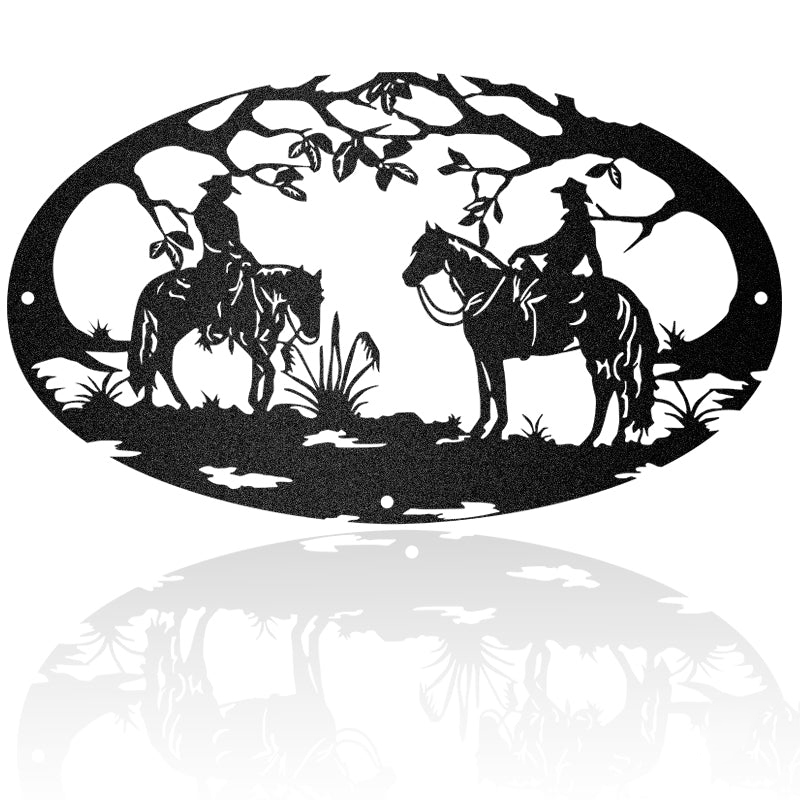 Couple Horse Art Personalized Horse Metal Sign Farmhouse Decor Metal Wall Art