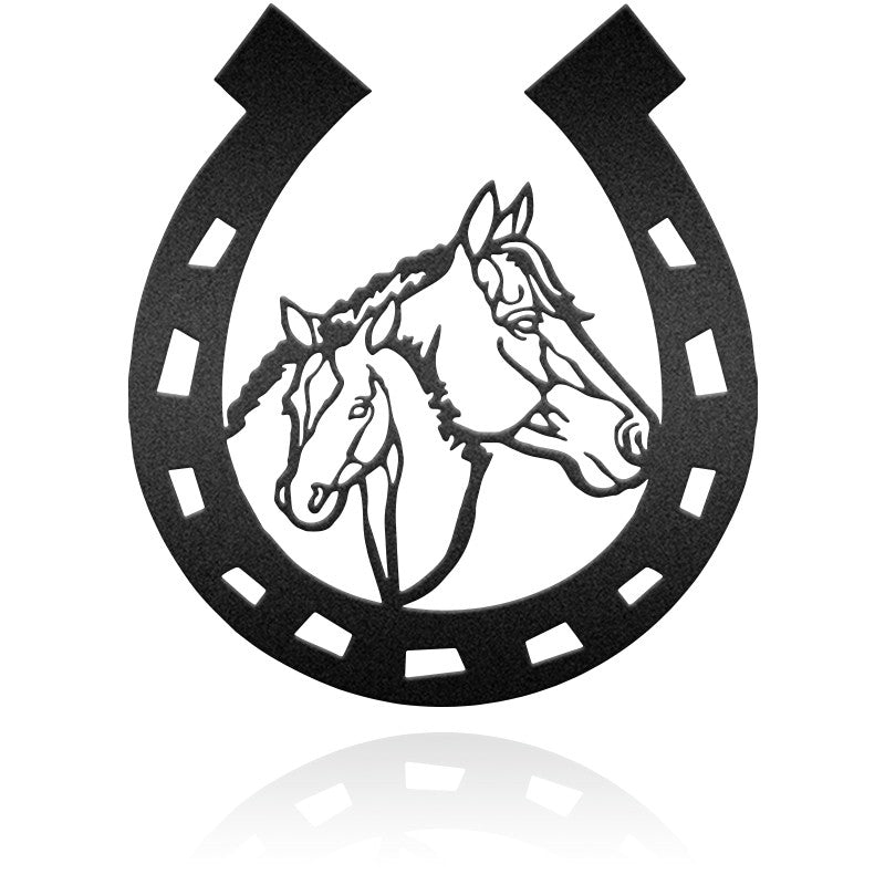 Horseshoe Personalized Horse Metal Sign Wall Art