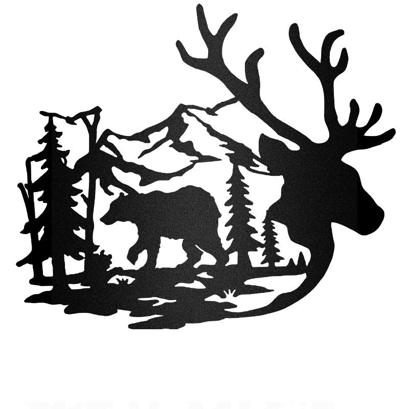 Hunting Deer And Bear Custom Metal Hunting Sign Metal Wall Art