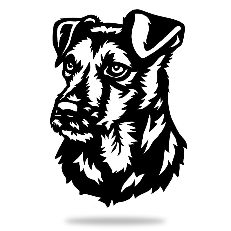 Jack Russell Dog Garden Art Sculpture Dog House Sign Metal Wall Art