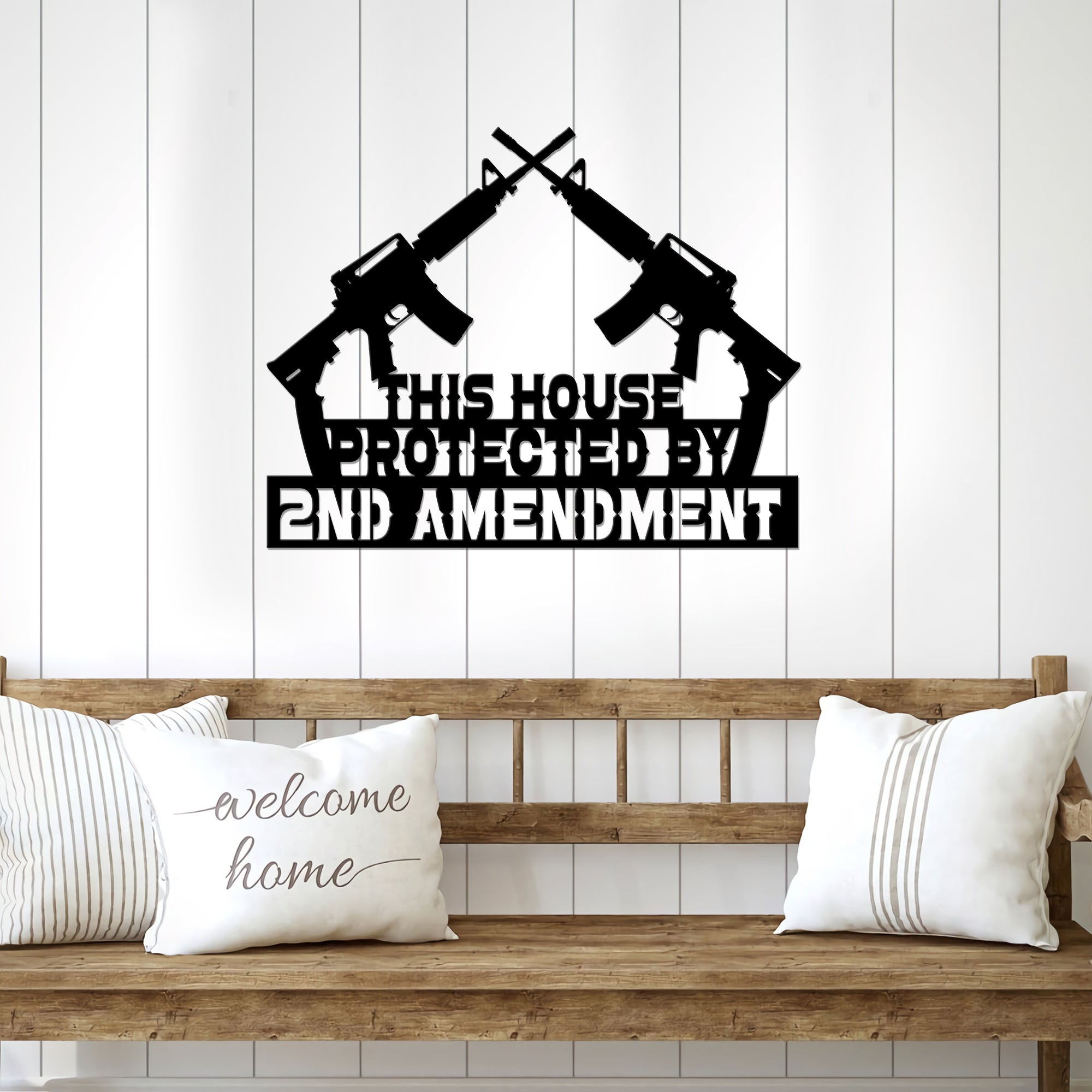 This House Protected By 2Nd Amendment Metal Wall Art