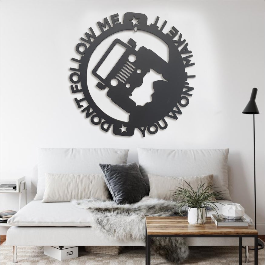 Jeep Art, Garage Art Metal Wall Art