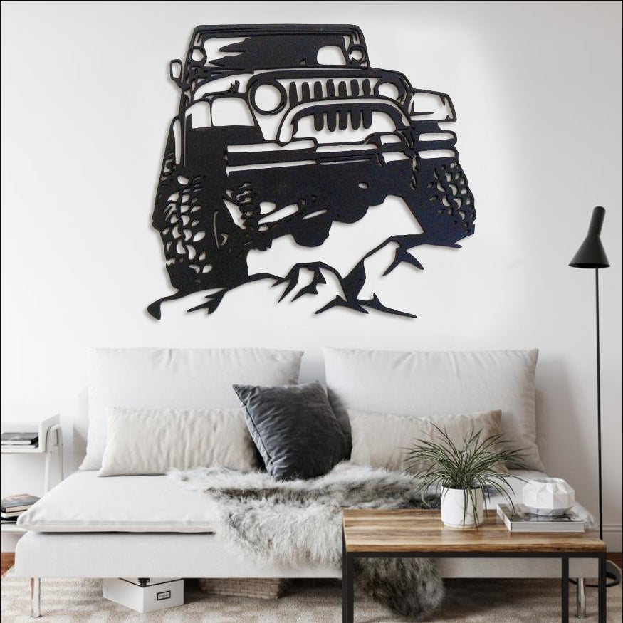Jeep Car Metal Wall Art