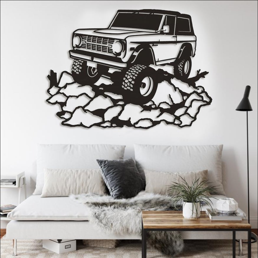 Jeep Car Metal Wall Art
