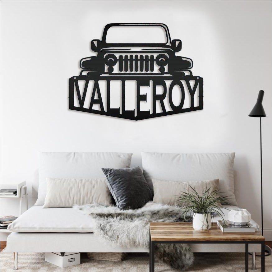 Jeep Car Metal Wall Art