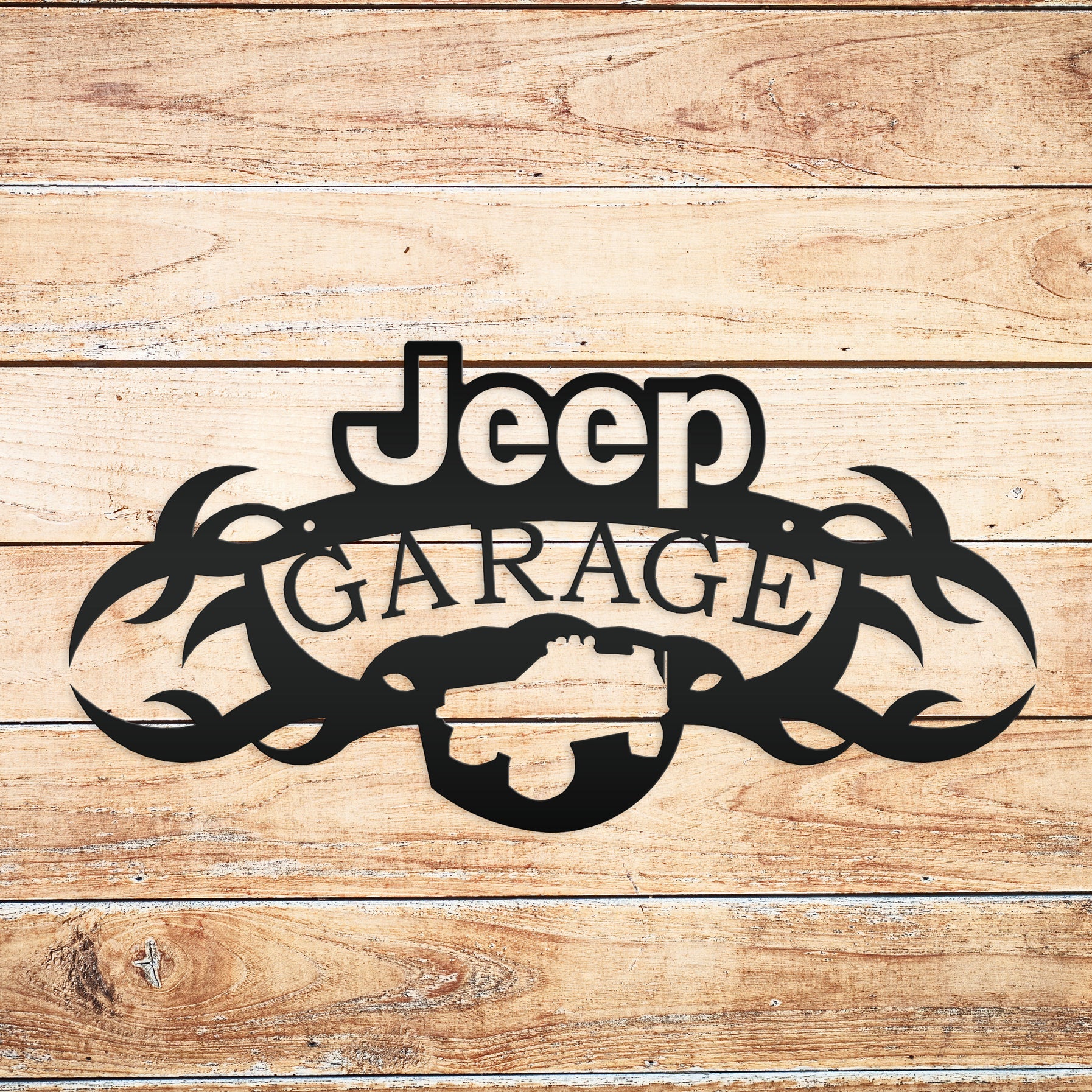 Jeep Garage Metal Wall Art