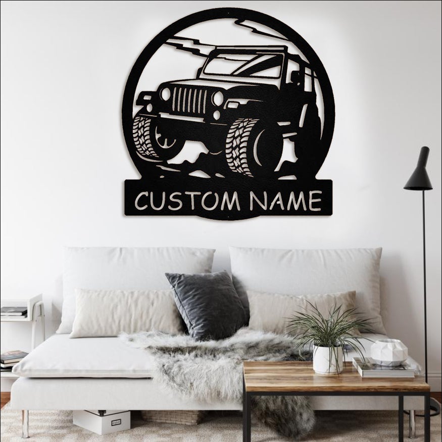 Jeep Monogram Metal Wall Art