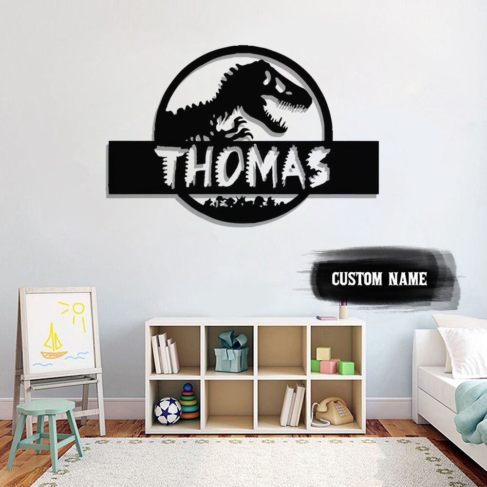Jurassic World Logo Custom Metal Wall Art