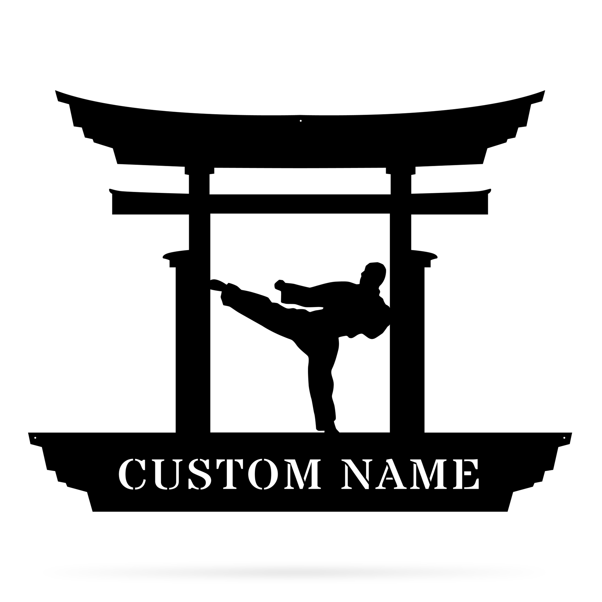 Karate Monogram Metal Wall Art