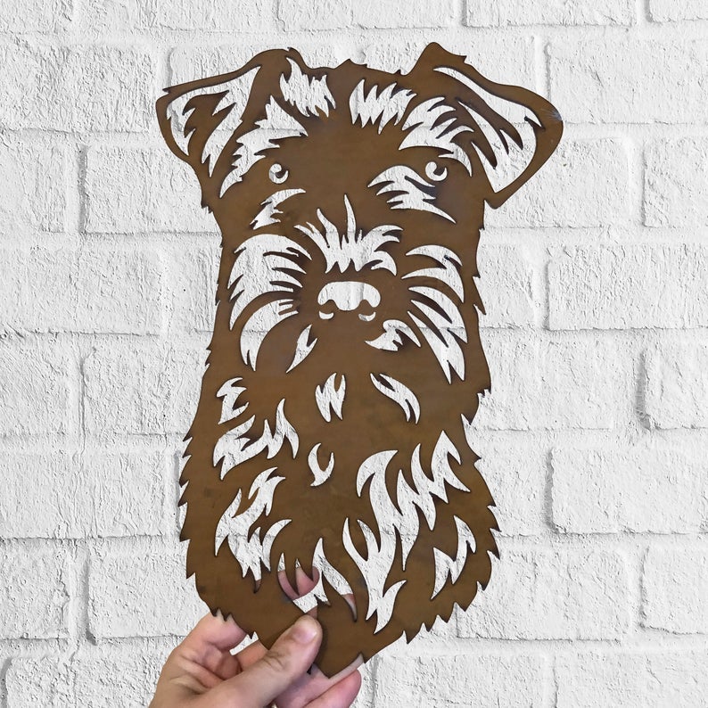 Lakeland Terrier Dog Rustic Garden Art Sculpture Dog House Sign Metal Wall Art