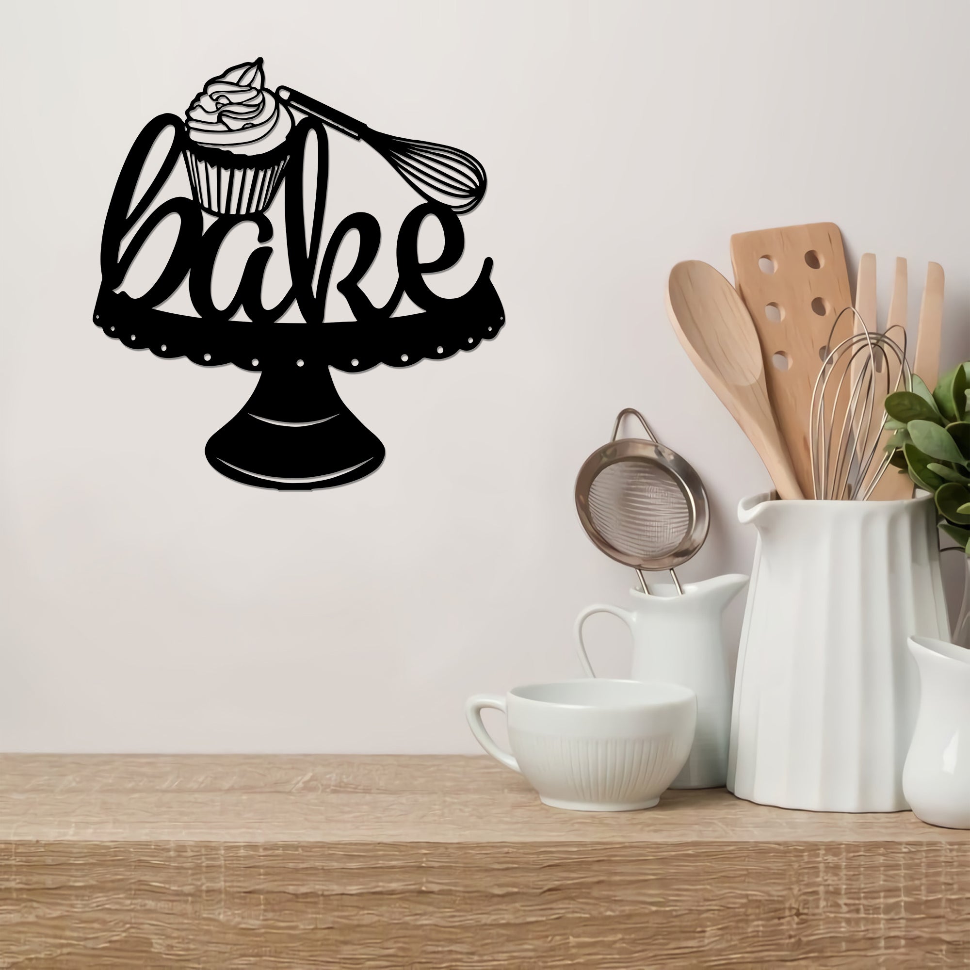 Live Love Bake Metal Wall Art