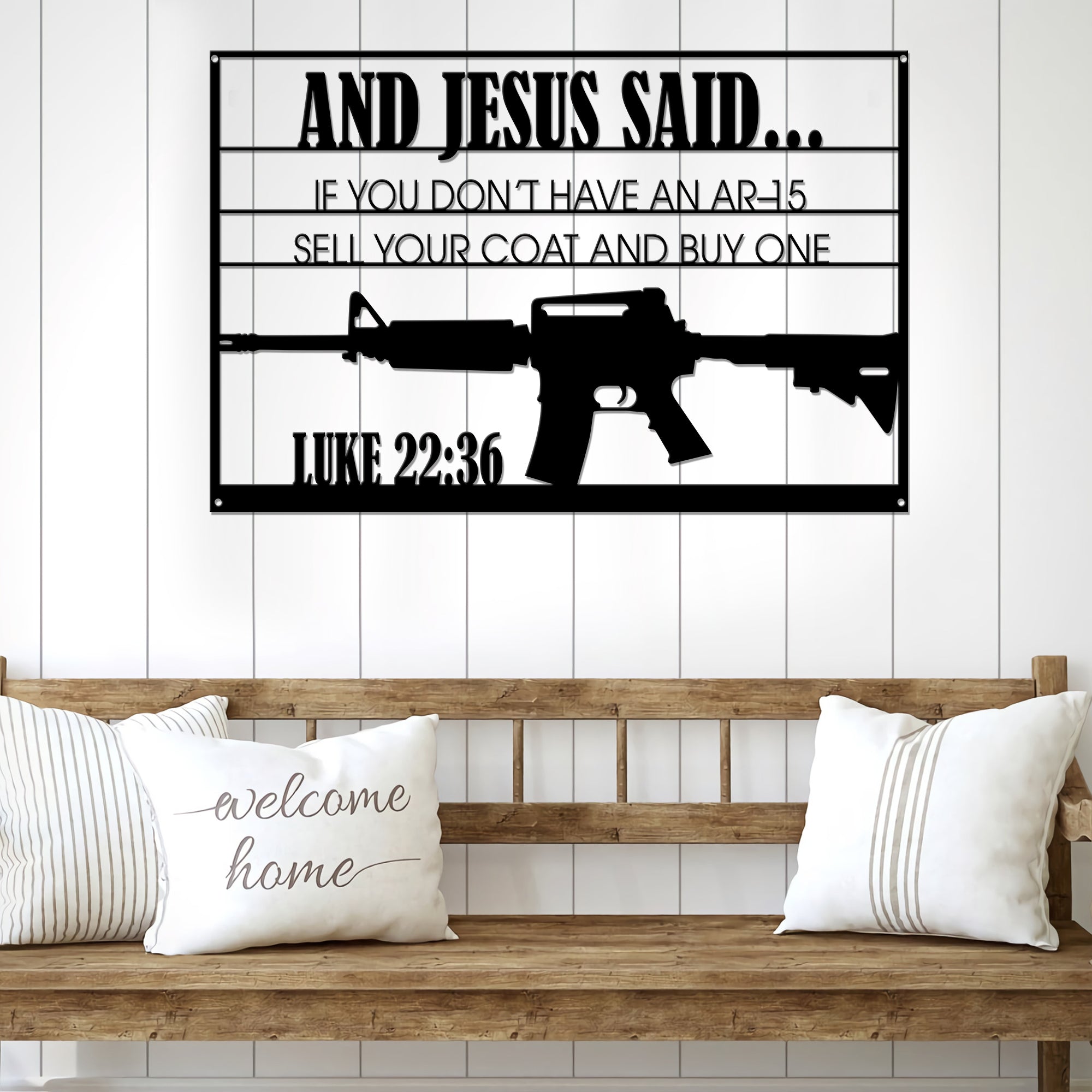 Luke 22:36 Metal Wall Art