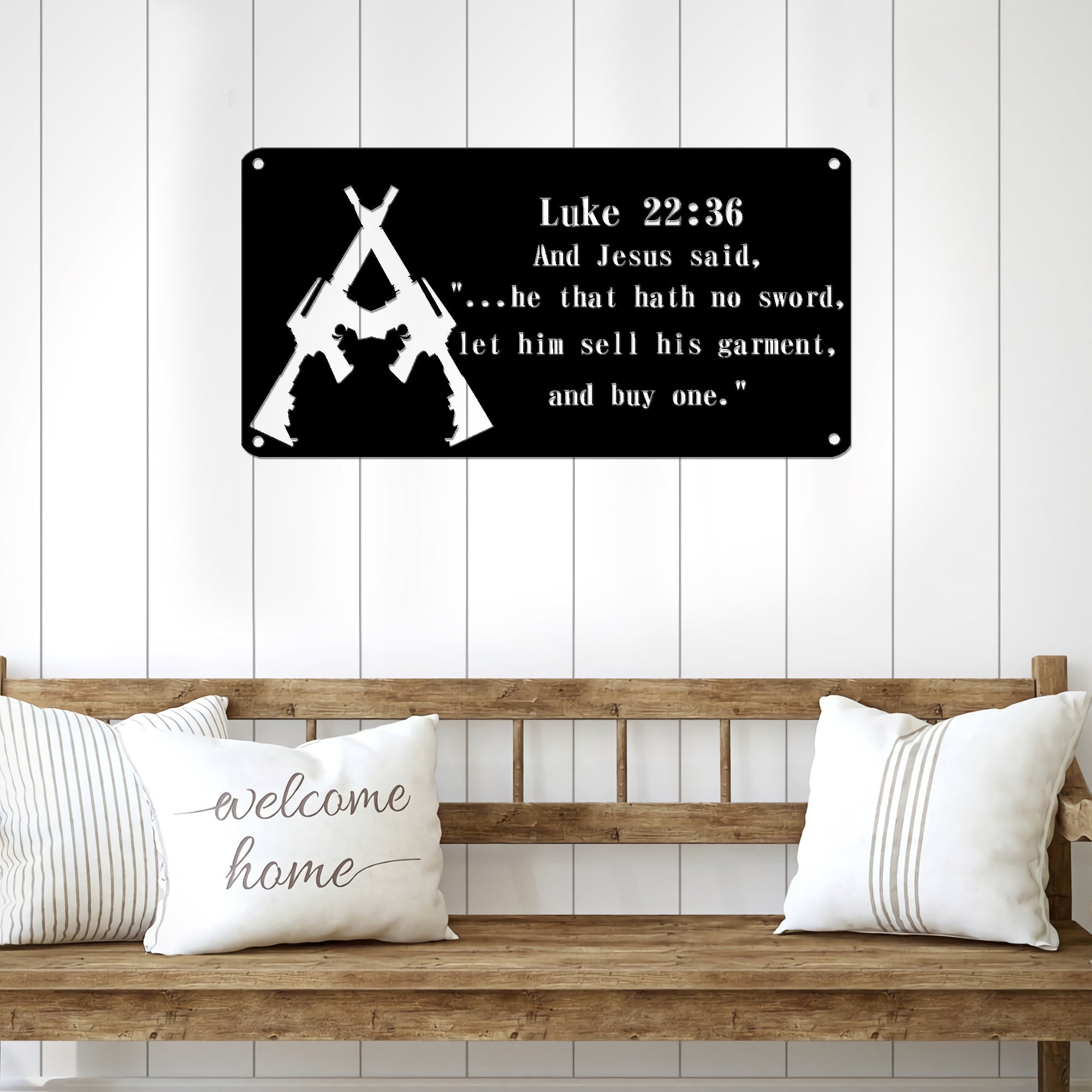 Luke 22:36 Metal Wall Art